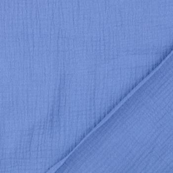 Musselin - Double Gauze -  Uni Jeansblau